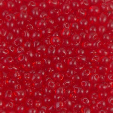 Miyuki drop beads 3,4mm Transparent red orange DP-140
